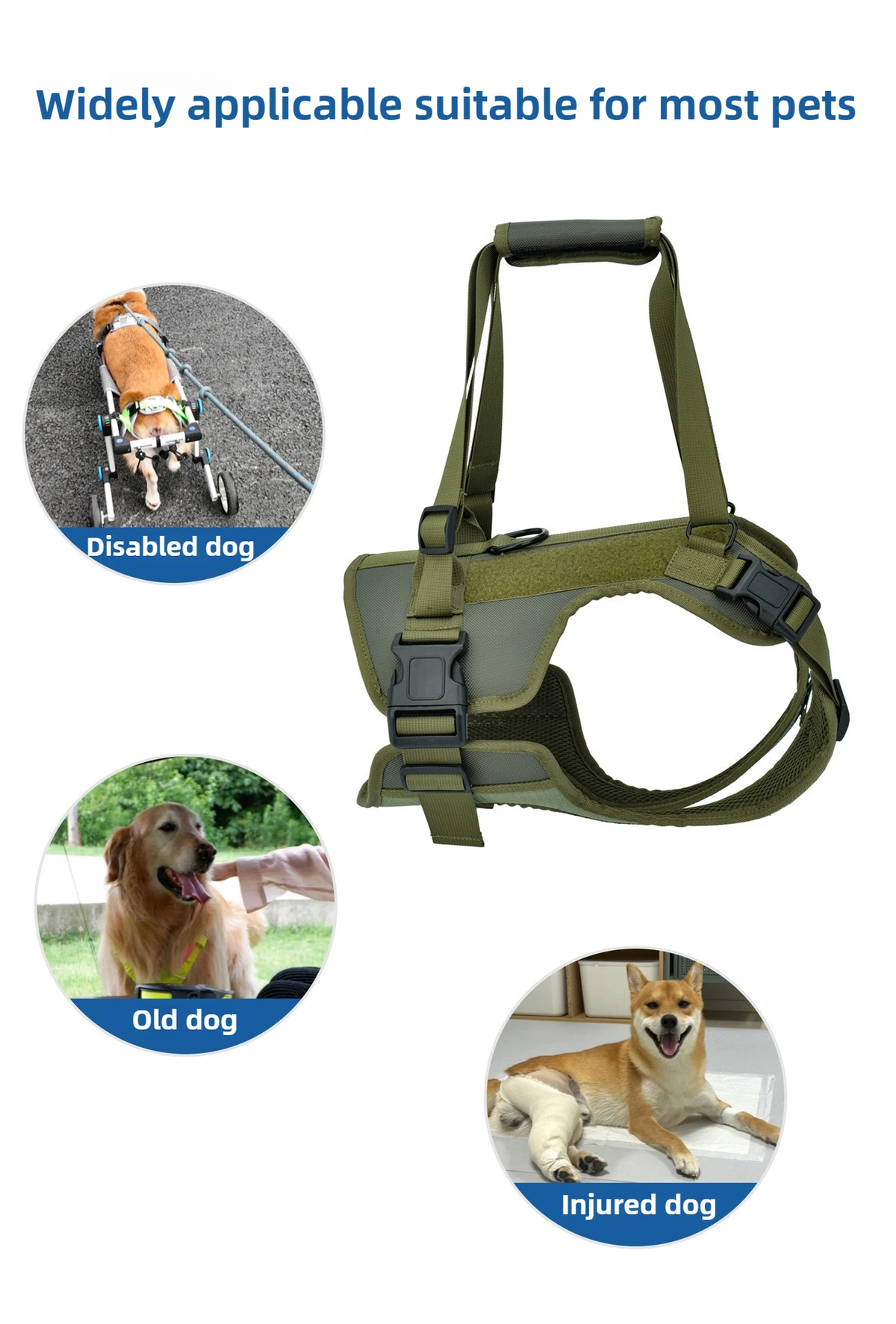 Elderly Dog Rear Leg Support Strap Assist Chest Back Rehabilitation Training Pet Accessories Supplies