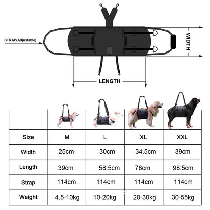 Portable Dog Sling for Back Legs Hip Support Harness Older Limping Canine Aid Dog Assist Rehabilitation Lifting Harness Leashes