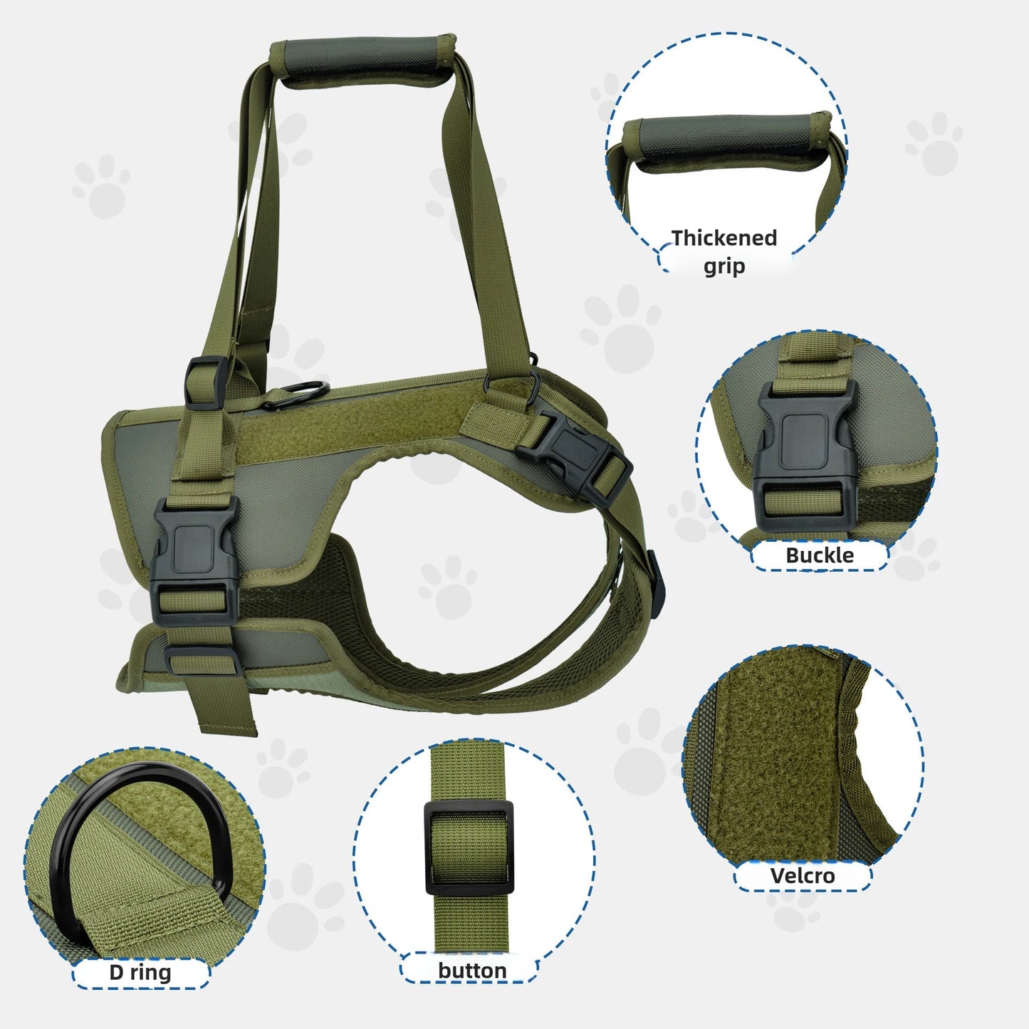 Elderly Dog Rear Leg Support Strap Assist Chest Back Rehabilitation Training Pet Accessories Supplies